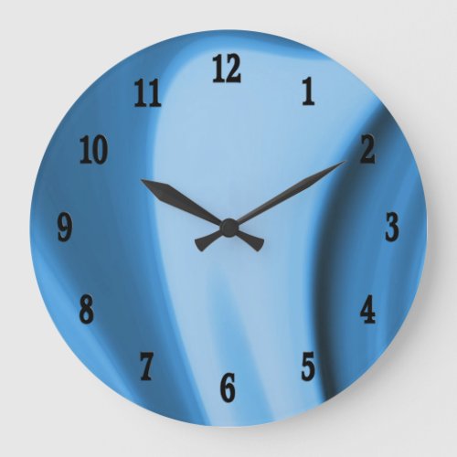Blue Kitchen Swirls Wall Clock