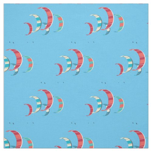 Blue Kite Surfing Fabric