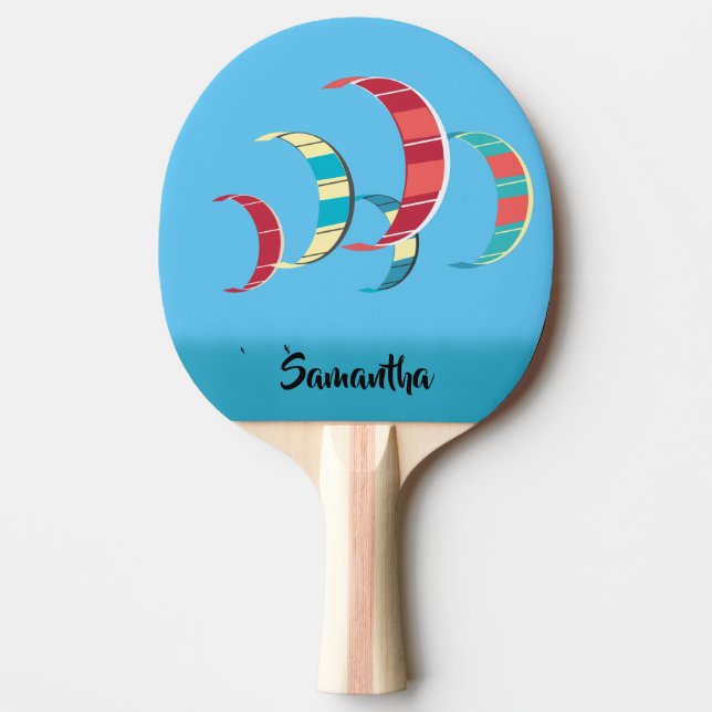Blue Kite Surfing  Ping Pong Paddle (Front)