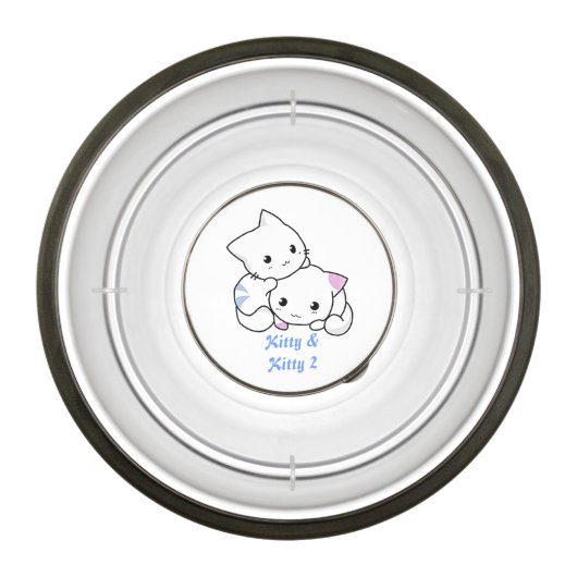Blue Kitty & Pink Kitty Pet Bowl (Front)
