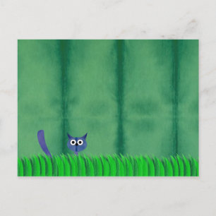 BLUE KITTY Postcard