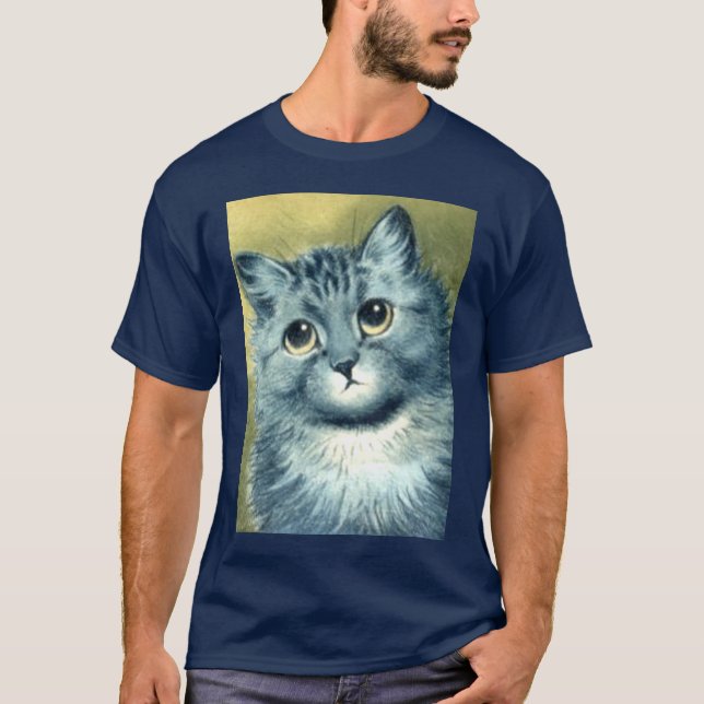 blue kitty T-Shirt (Front)