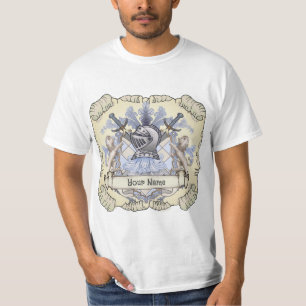 Blue Knight Family Crest Surname  t-shirt