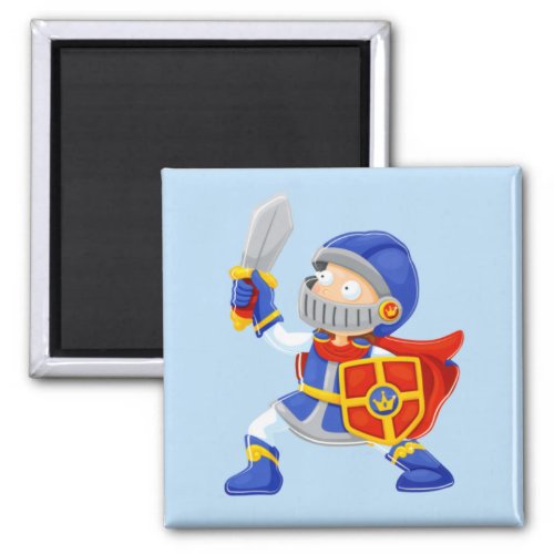 Blue Knight In Armor  Magnet
