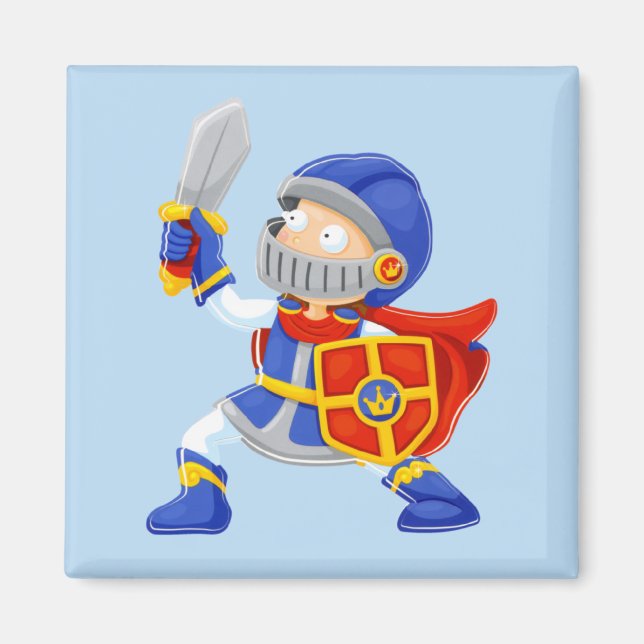 Blue Knight In Armor  Magnet (Front)