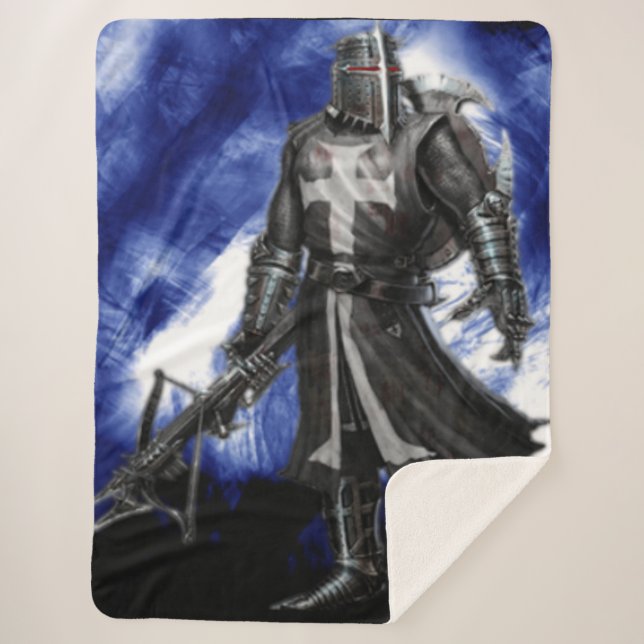 BLUE KNIGHT SHERPA BLANKET (Front)
