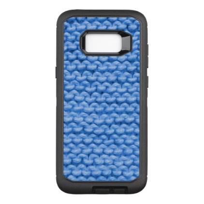 Blue Knit Garter Stitch OtterBox Defender Samsung Galaxy S8+ Case