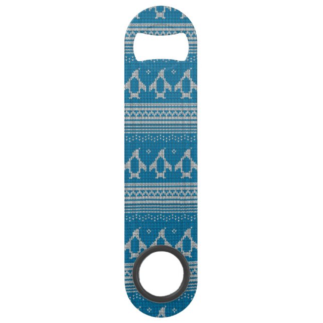 Blue Knitted Background Bar Key (Front)