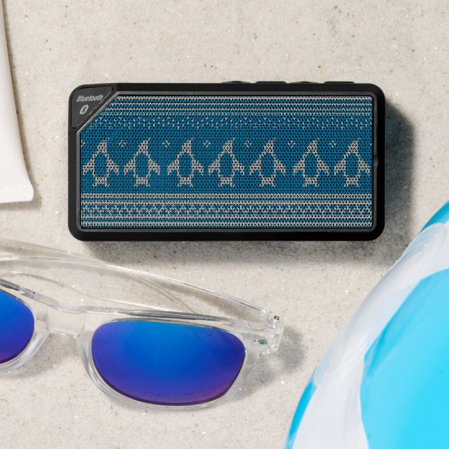 Blue Knitted Background Bluetooth Speaker (Insitu(Beach))