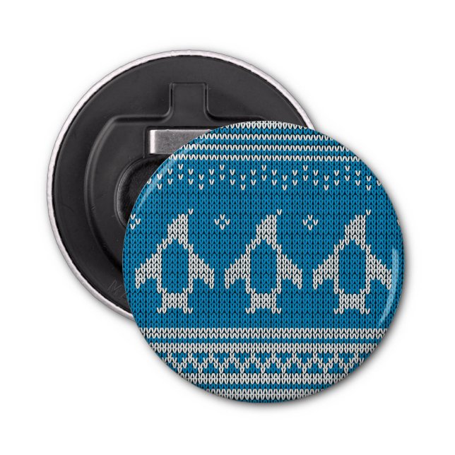 Blue Knitted Background Bottle Opener (Front)