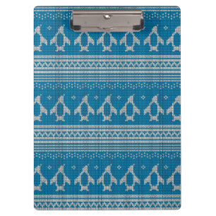 Blue Knitted Background Clipboard
