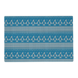 Blue Knitted Background Placemat