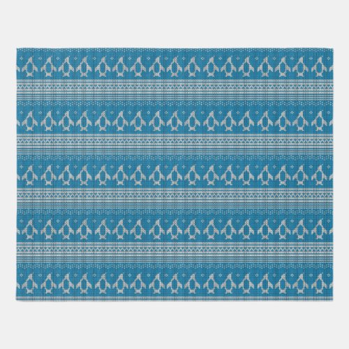 Blue Knitted Background Rug