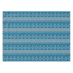Blue Knitted Background Tablecloth
