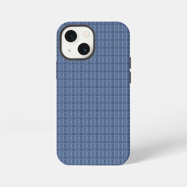 Blue knitted pattern iphone case (Back)