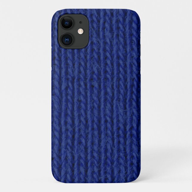 Blue knitted wool close up Case-Mate iPhone case (Back)