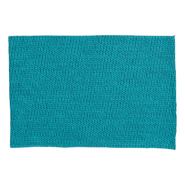 Blue Knitting Wool Texture Closeup Pillow Case (Front)