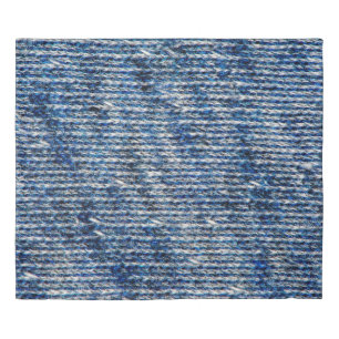 Blue knitting wool texture duvet cover