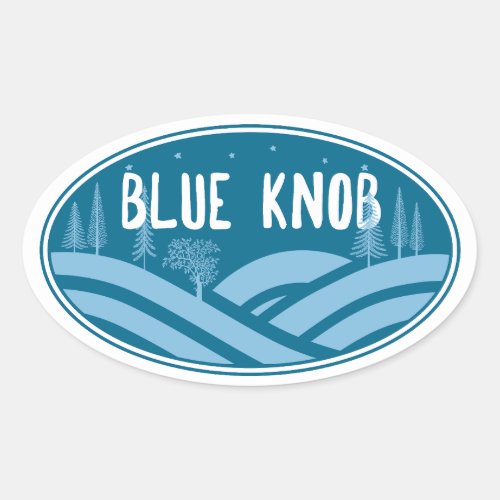 Blue Knob Pennsylvania Outdoors Oval Sticker