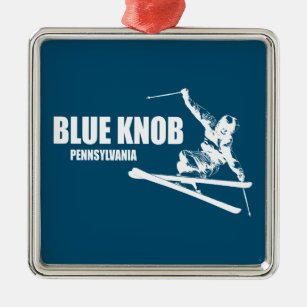 Blue Knob Pennsylvania Skier Metal Ornament