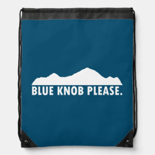 Blue Knob Please Drawstring Bag