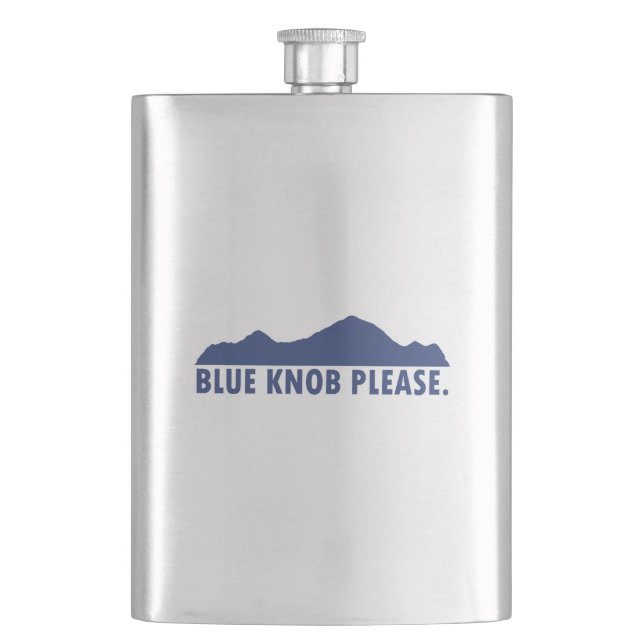 Blue Knob Please Flask (Front)
