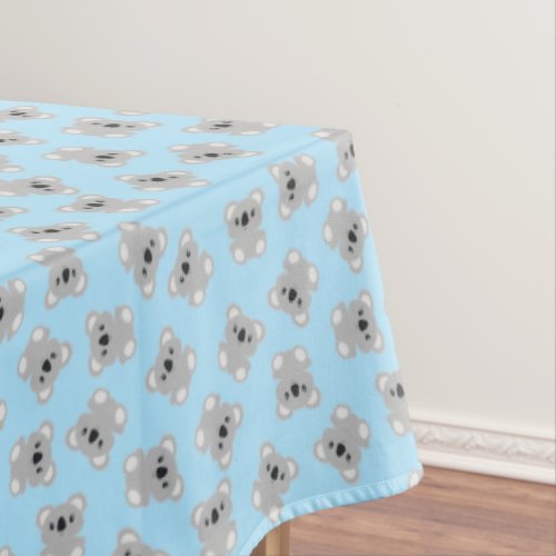 Blue Koala Bear Birthday Party Tablecloth