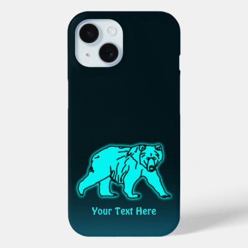 Blue Kodiak Bear iPhone 15 Case