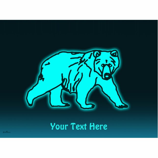 Blue Kodiak Bear Cutout (Front)