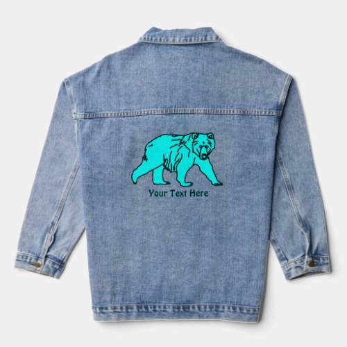 Blue Kodiak Bear Denim Jacket