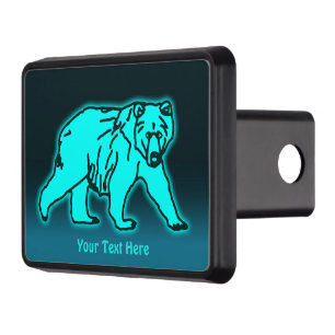 Blue Kodiak Bear Hitch Cover