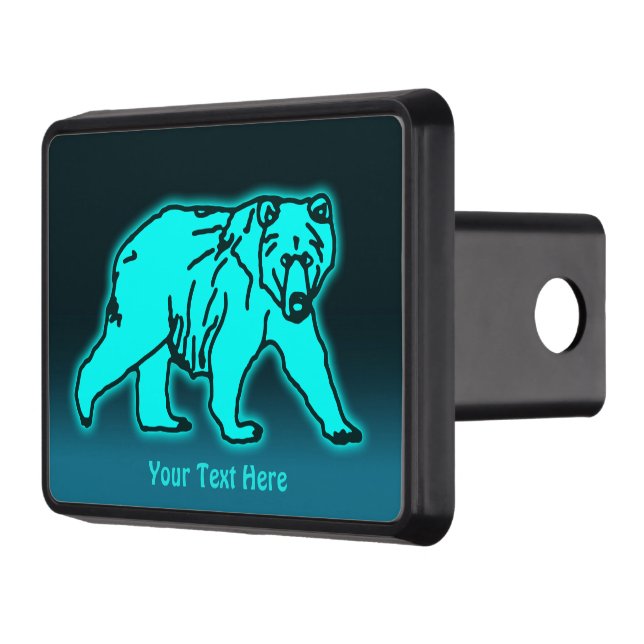 Blue Kodiak Bear Hitch Cover (Left)
