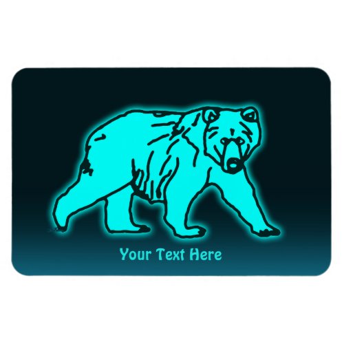 Blue Kodiak Bear Magnet