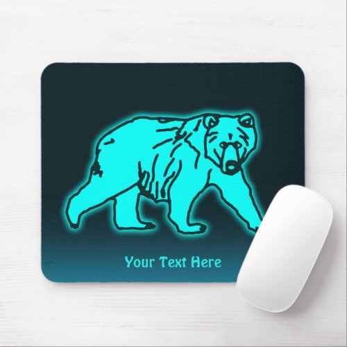 Blue Kodiak Bear Mouse Pad