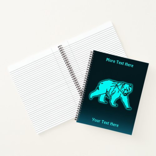 Blue Kodiak Bear Notebook