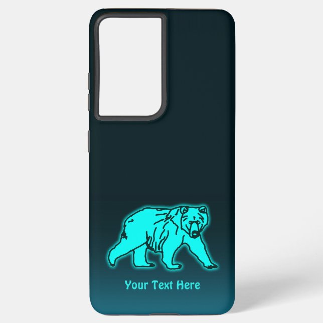 Blue Kodiak Bear Samsung Galaxy Case (Back)