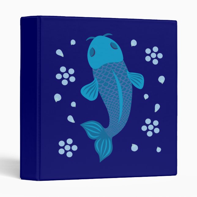 Blue Koi Fish Binder (Front/Spine)