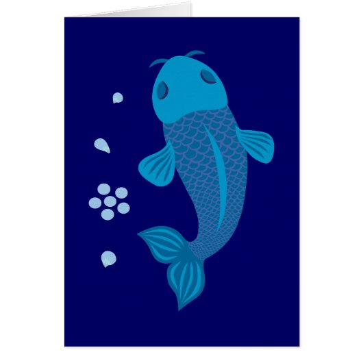 Blue Koi Fish Cards (Front)