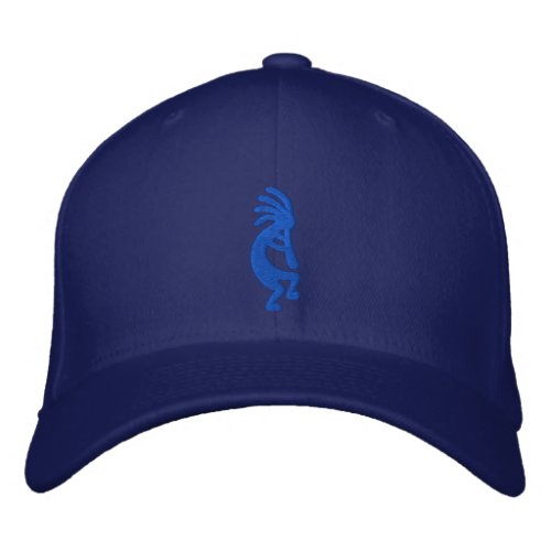 Blue Kokopelli Embroidered Hat