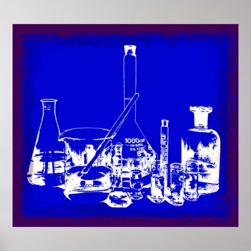 BLUE LAB GLASS POSTER