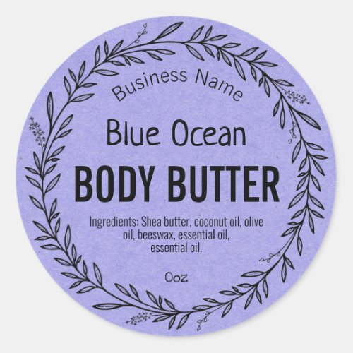 Blue Labels For Ocean Scented Product