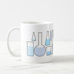 Blue Laboratory Glassware Coffee Mug