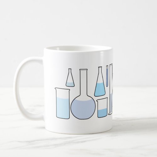 Blue Laboratory Glassware Coffee Mug