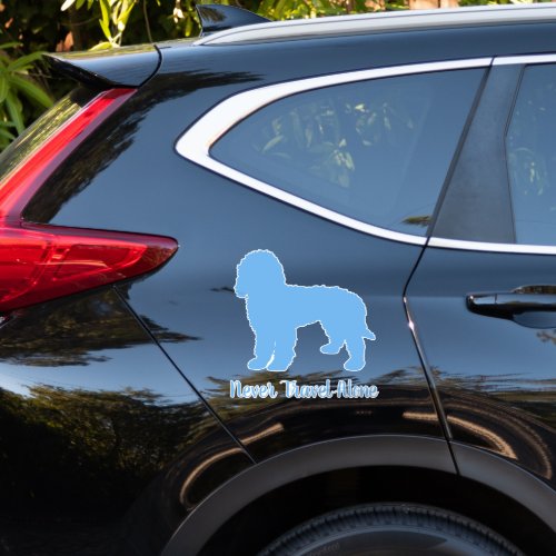 Blue Labradoodle Dog Car Decal Vinyl Sticker
