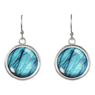 Blue-Labradorite-Stone-printing on Earrings