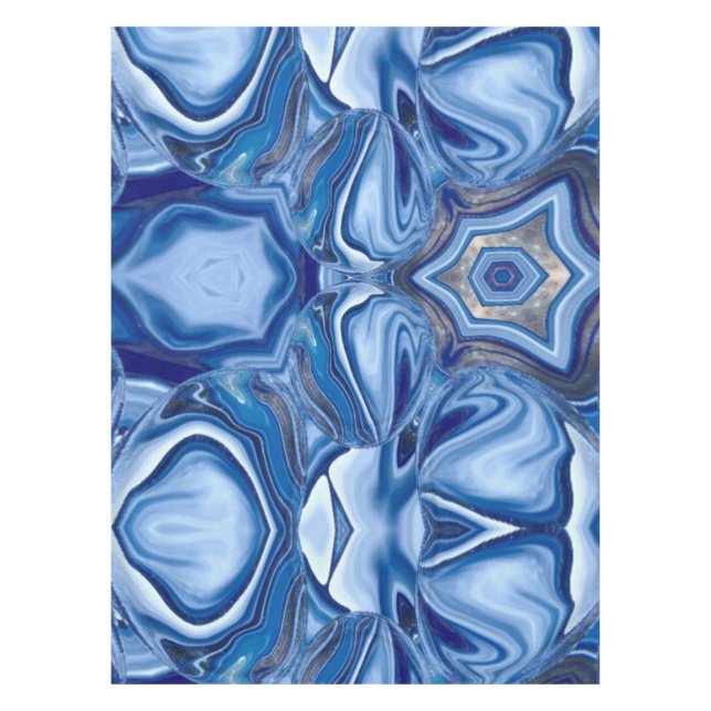 Blue Lace Agate Stone Tablecloth (Front)