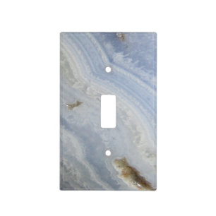 Blue Lace Agate Swirl cool nature stone Light Switch Cover