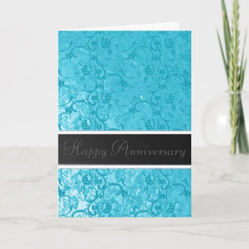 Blue Lace Anniversary Card