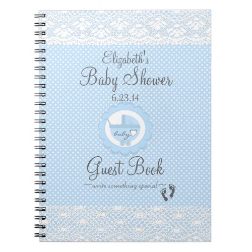 Blue Lace_Baby Shower Guest Book