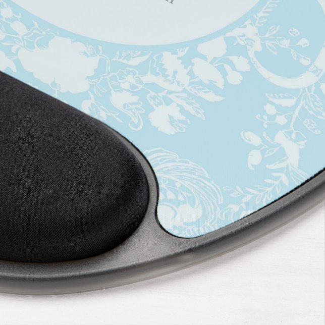 Blue Lace Boy Baptism Gel Mouse Pad (Right Side)